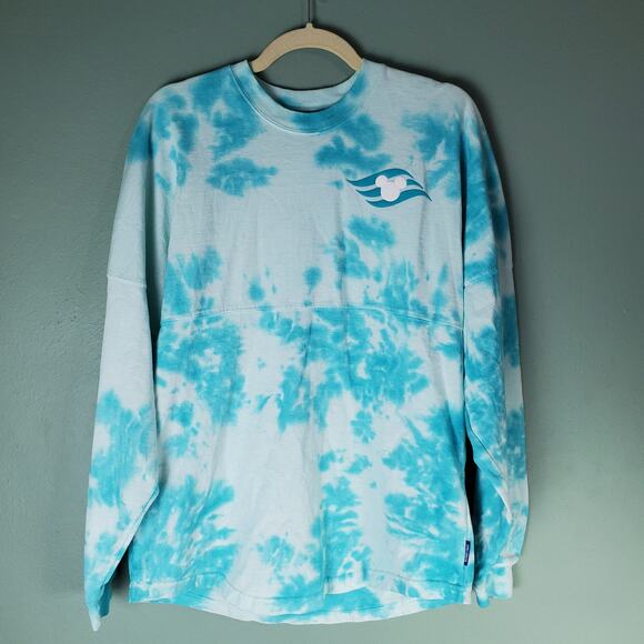 Disney Cruise Line Castaway Cay Spirit Jersey Blue Tie Dye Exclusive DCL Small - Picture 1 of 10